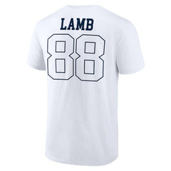 CeeDee Lamb Dallas Cowboys Tonal Name & Number T-Shirt White - NFL
