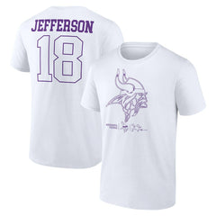 Justin Jefferson Minnesota Vikings Tonal Name & Number T-Shirt White - NFL