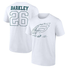 Saquon Barkley Philadelphia Eagles Tonal Name & Number T-Shirt White - NFL