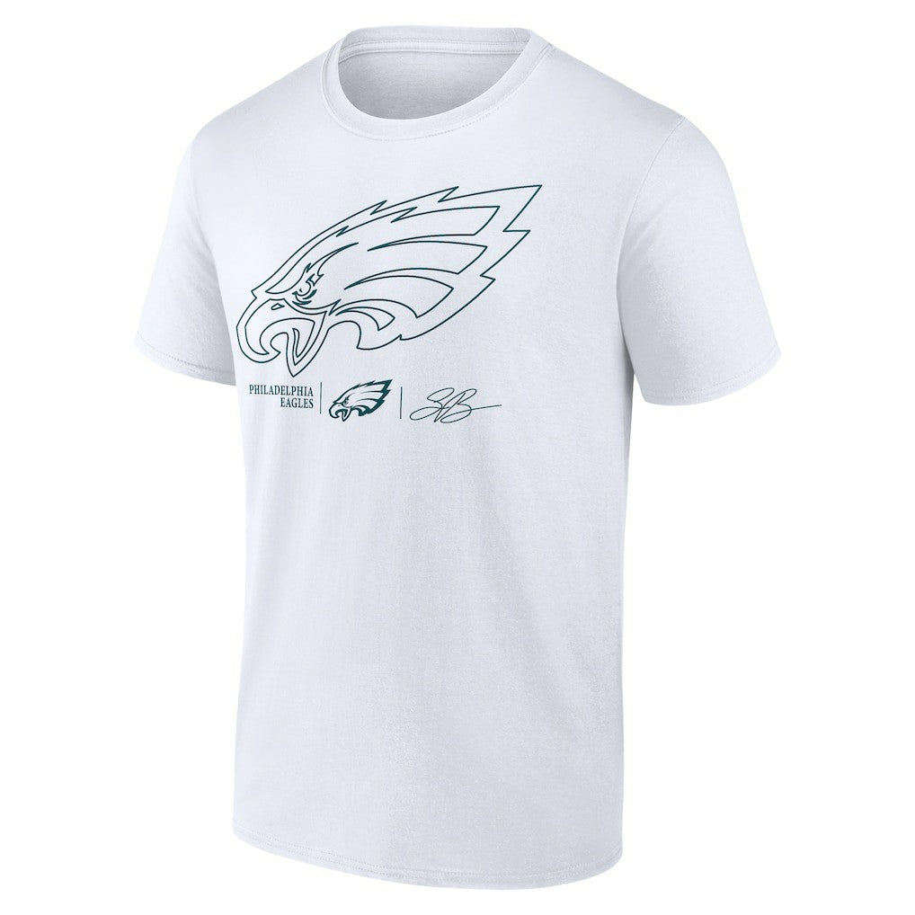 Saquon Barkley Philadelphia Eagles Tonal Name & Number T-Shirt White - NFL