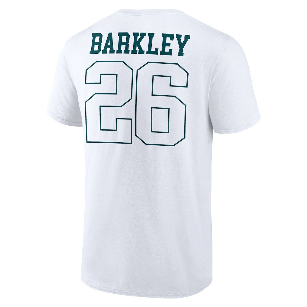 Saquon Barkley Philadelphia Eagles Tonal Name & Number T-Shirt White - NFL