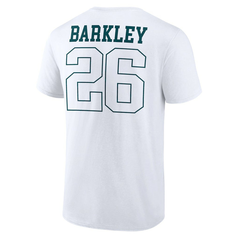 Saquon Barkley Philadelphia Eagles Tonal Name & Number T-Shirt White - NFL