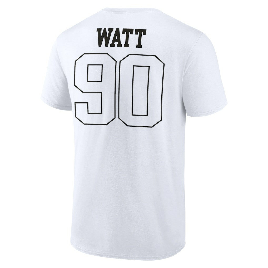T.J. Watt Pittsburgh Steelers Tonal Name & Number T-Shirt White - NFL