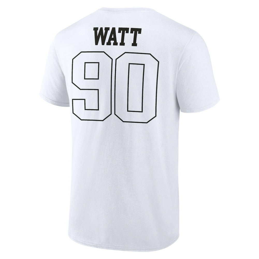 T.J. Watt Pittsburgh Steelers Tonal Name & Number T-Shirt White - NFL