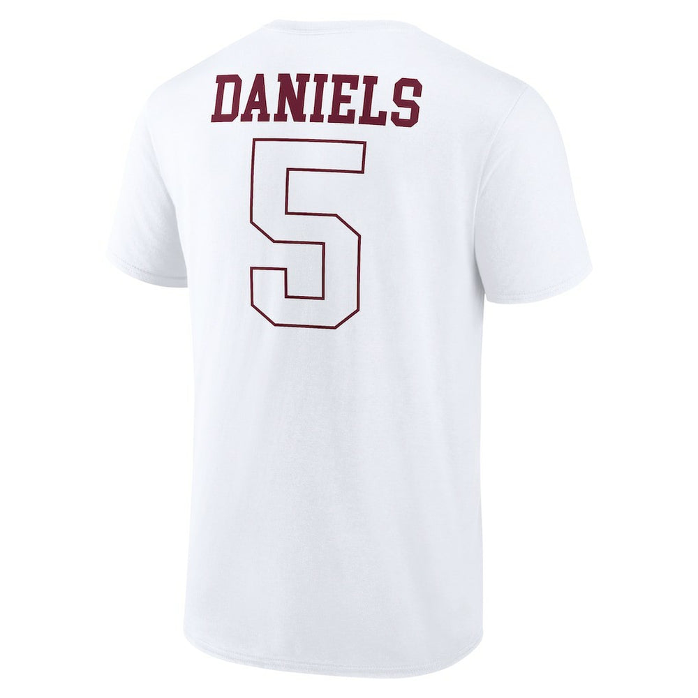 Jayden Daniels Washington Commanders Tonal Name & Number T-Shirt White - NFL