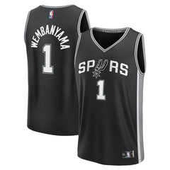 Fanatics - Victor Wembanyama San Antonio Spurs Youth Fast Break Replica Player Jersey - Icon Edition - Black