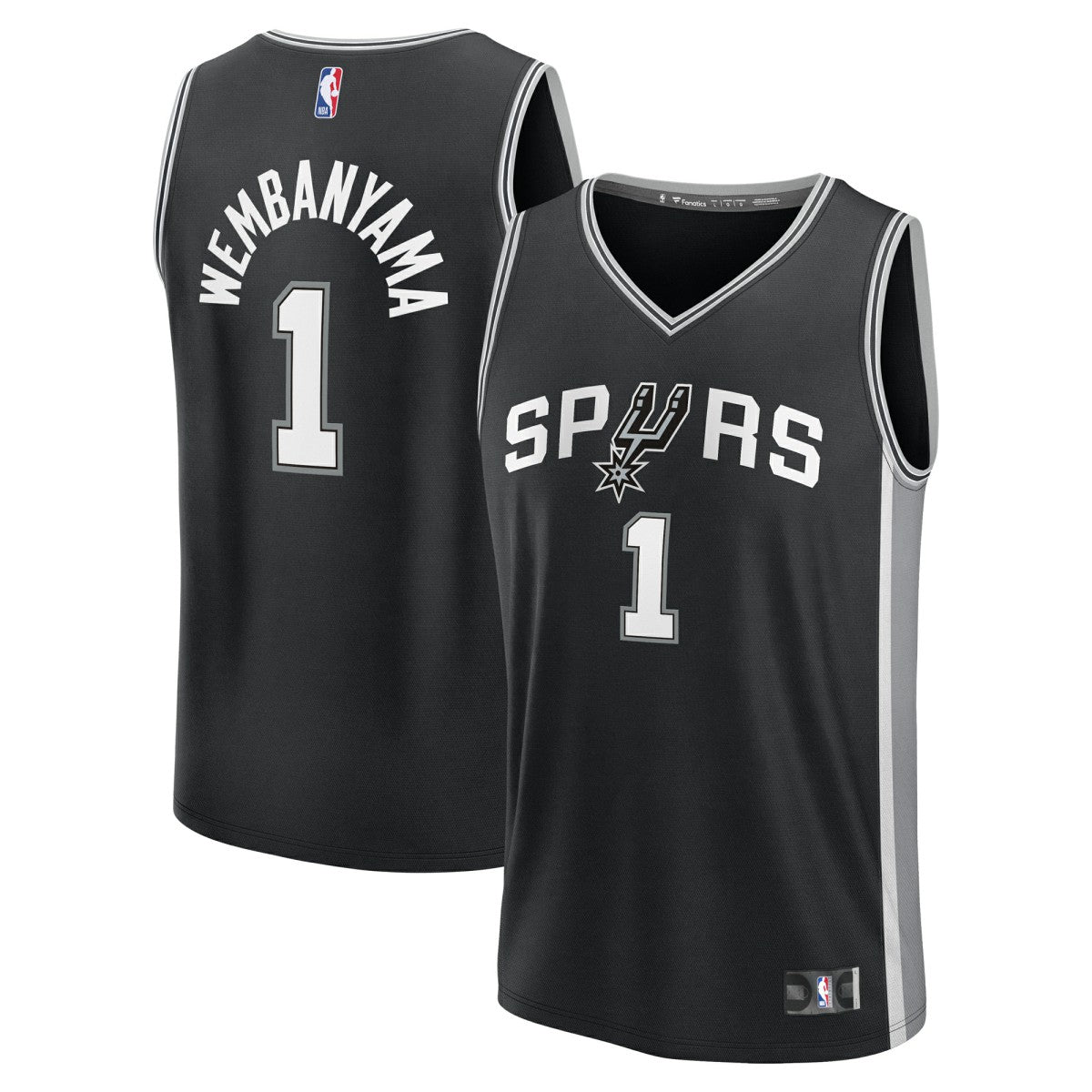 Fanatics - Victor Wembanyama San Antonio Spurs Fast Break Replica Player Jersey - Icon Edition - Black