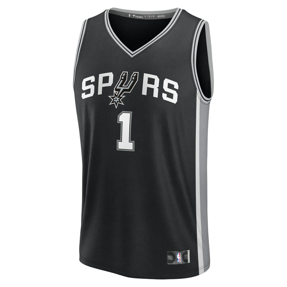 Fanatics - Victor Wembanyama San Antonio Spurs Fast Break Replica Player Jersey - Icon Edition - Black