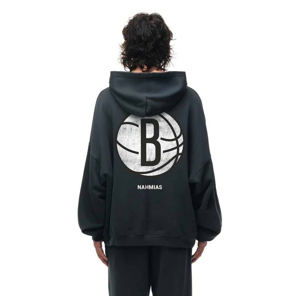 NBA - Brooklyn Nets Unisex Miracle Academy x NBA Collection Vintage Sunfade Hoodie - Heather Black