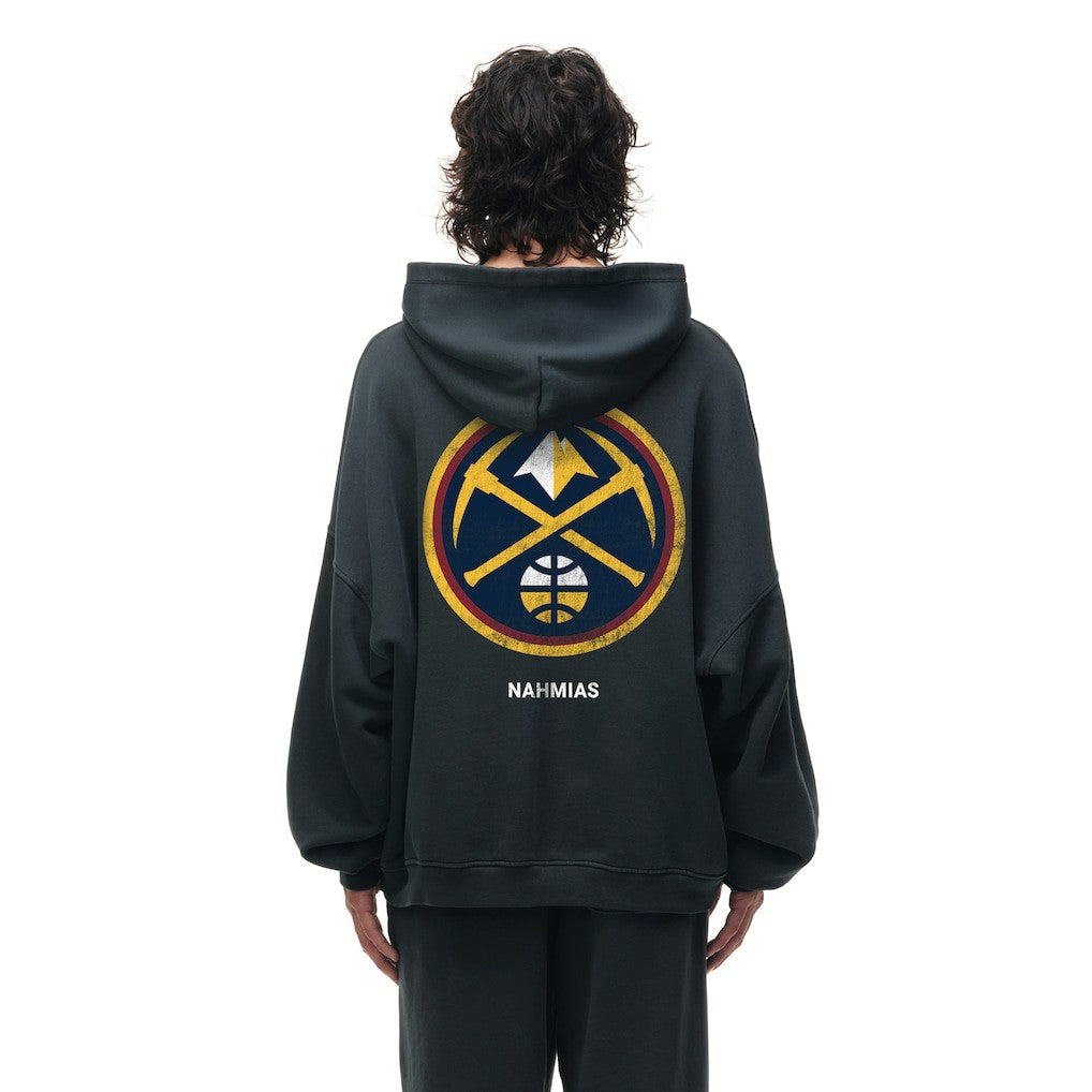 NBA - Denver Nuggets Unisex Miracle Academy x NBA Collection Vintage Sunfade Hoodie - Heather Black