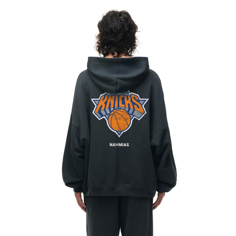 NBA - New York Knicks Unisex Miracle Academy x NBA Collection Vintage Sunfade Hoodie - Heather Black