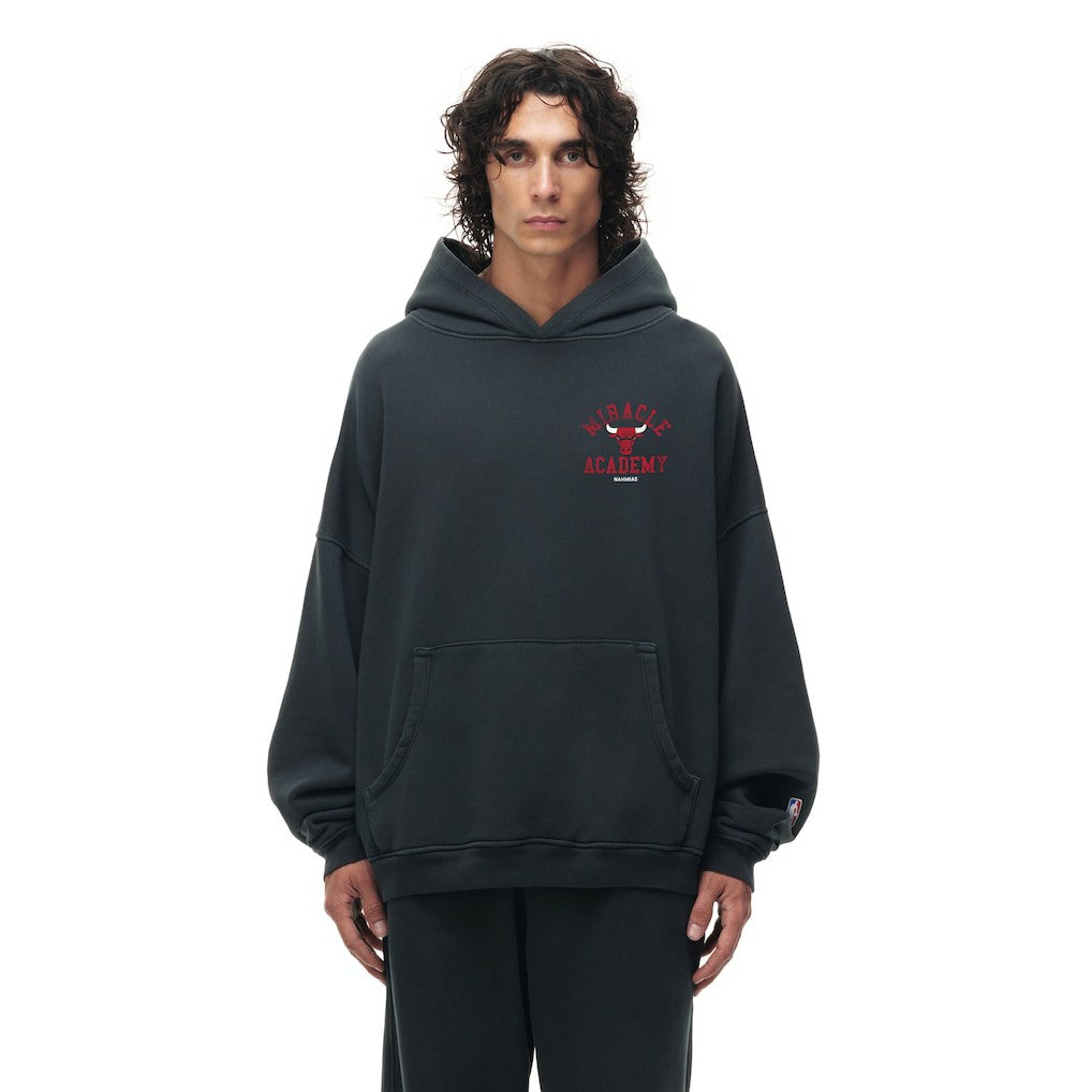 NBA - Chicago Bulls Unisex Miracle Academy x NBA Collection Vintage Sunfade Hoodie - Heather Black