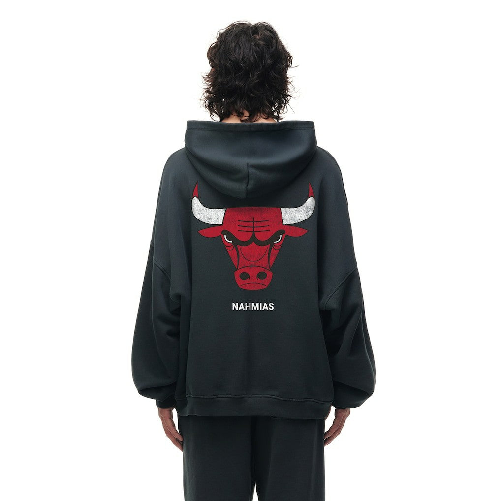 NBA - Chicago Bulls Unisex Miracle Academy x NBA Collection Vintage Sunfade Hoodie - Heather Black