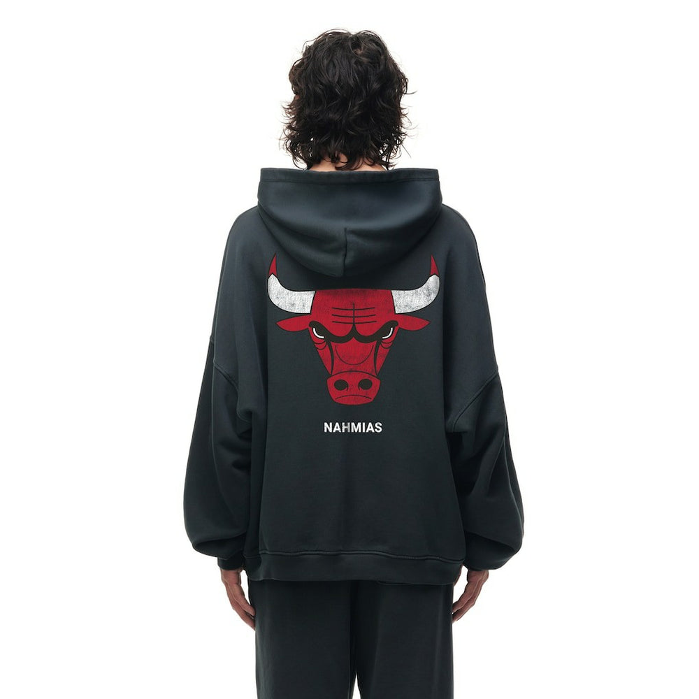 NBA - Chicago Bulls Unisex Miracle Academy x NBA Collection Vintage Sunfade Hoodie - Heather Black