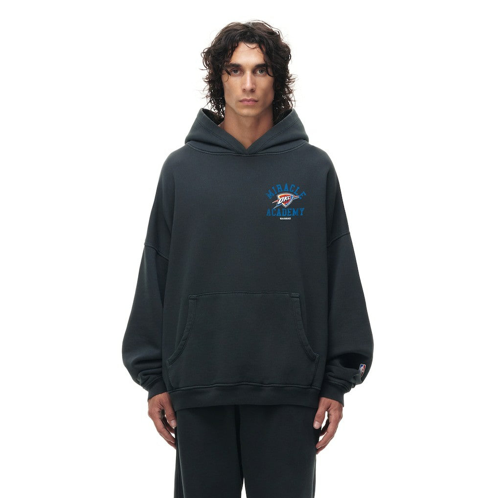 NBA - Oklahoma City Thunder Unisex Miracle Academy x NBA Collection Vintage Sunfade Hoodie - Heather Black