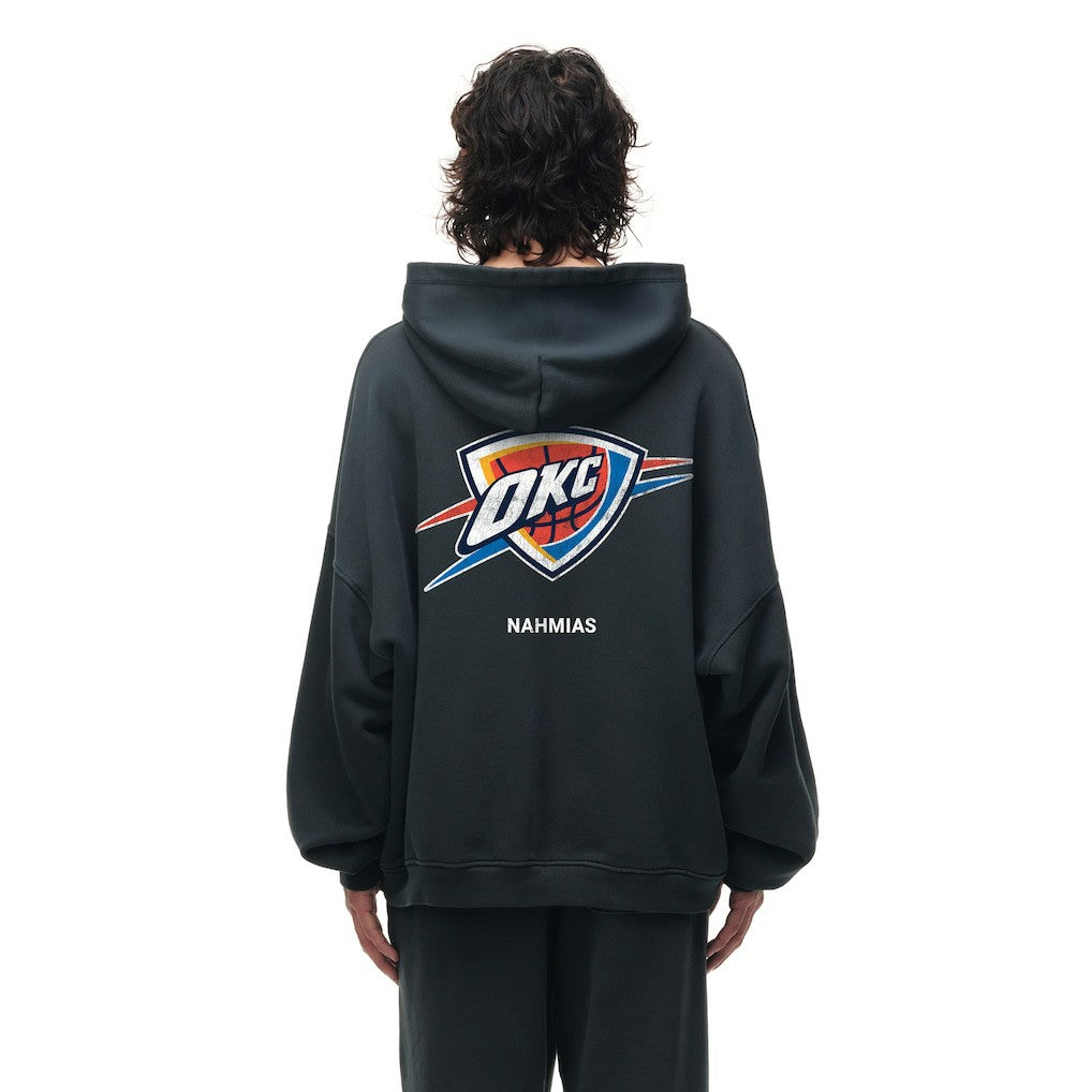 NBA - Oklahoma City Thunder Unisex Miracle Academy x NBA Collection Vintage Sunfade Hoodie - Heather Black