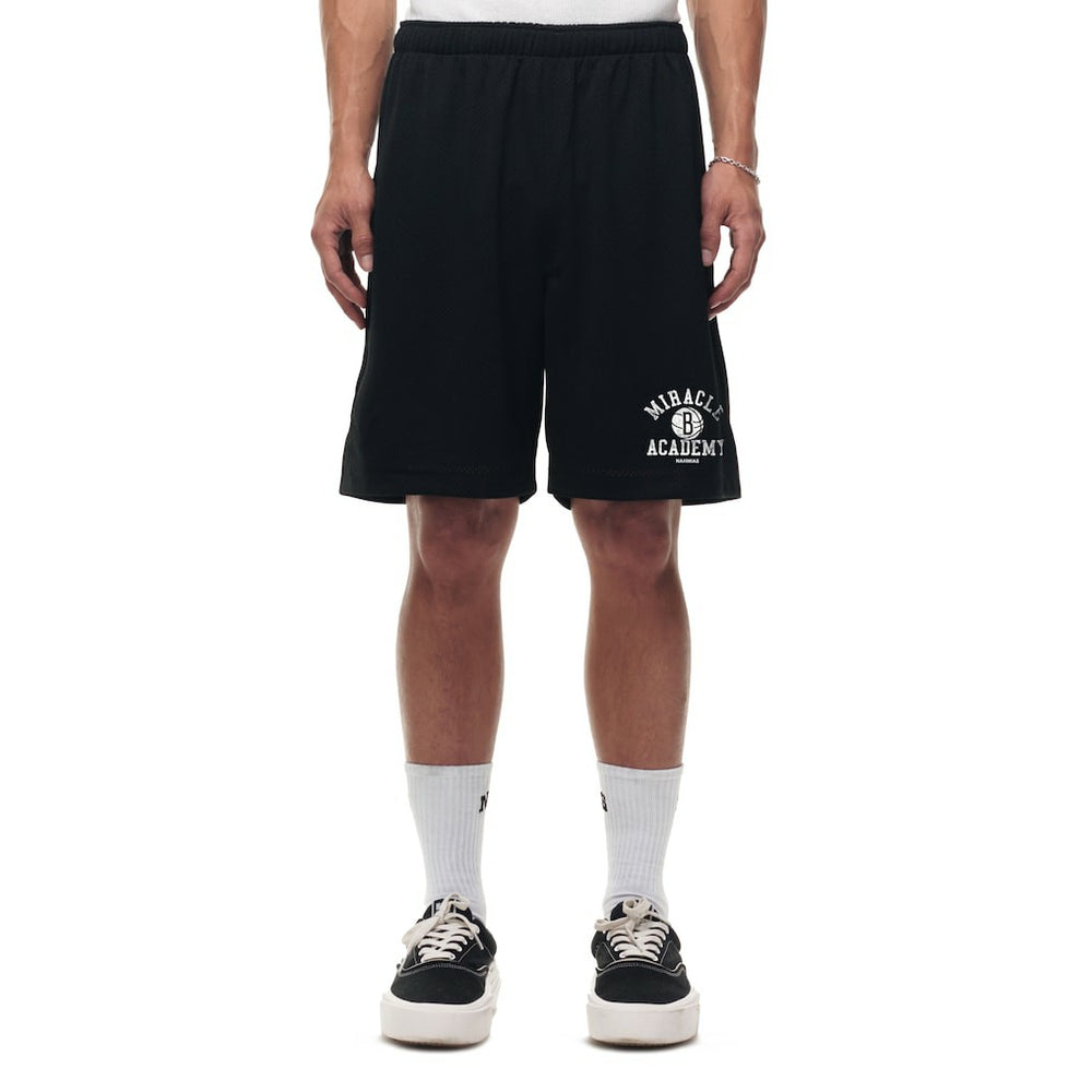 NBA - Brooklyn Nets Unisex Miracle Academy x NBA Collection Baggy Mesh P.E. Shorts - Black