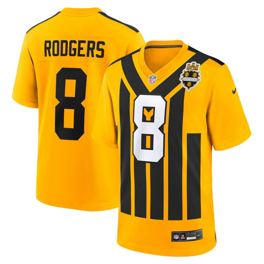 Aaron Rodgers Pittsburgh Steelers Alternate 1933 Throwback Game Jersey Gold - Nike