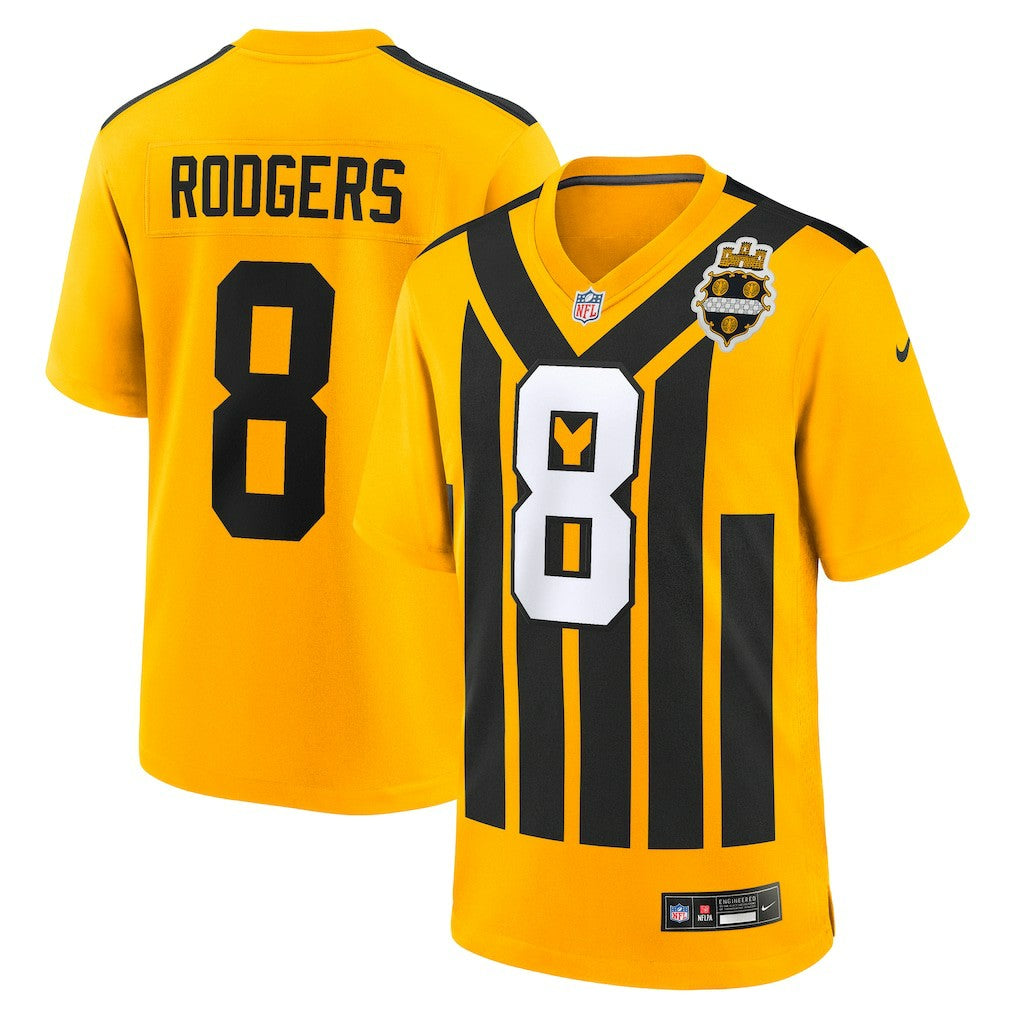 Aaron Rodgers Pittsburgh Steelers Alternate 1933 Throwback Game Jersey Gold - Nike