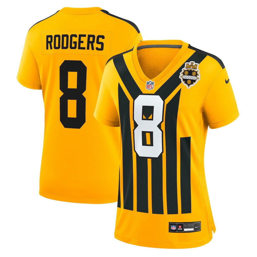 Aaron Rodgers Pittsburgh Steelers Women's Alternate 1933 Throwback Game Jersey Gold - Nike