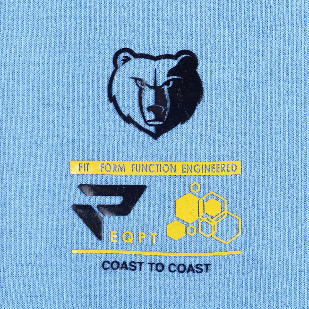 NBA - Memphis Grizzlies Protege Eco-Poly Interlock Fashion Tonal T-Shirt - Light Blue