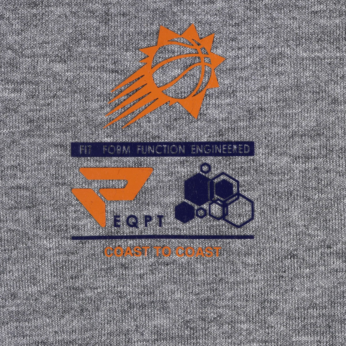 NBA - Phoenix Suns Protege Eco-Poly Interlock Fashion Tonal T-Shirt - Heather Gray