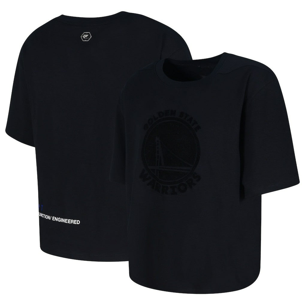 NBA - Golden State Warriors Protege Eco-Poly Interlock Fashion Tonal T-Shirt - Black