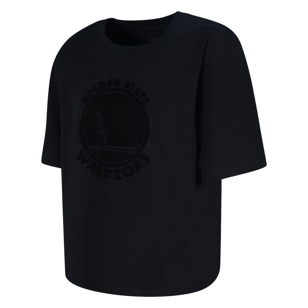 NBA - Golden State Warriors Protege Eco-Poly Interlock Fashion Tonal T-Shirt - Black