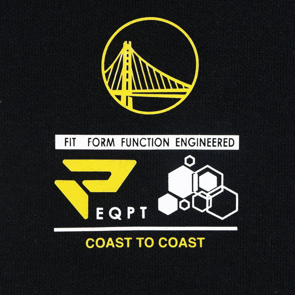NBA - Golden State Warriors Protege Eco-Poly Interlock Fashion Tonal T-Shirt - Black