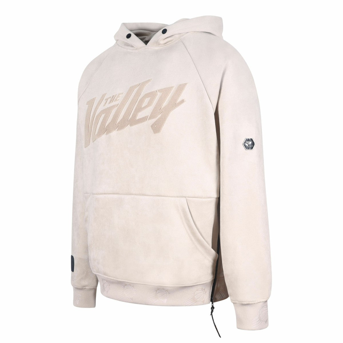 NBA - Phoenix Suns Protege Eco-Friendly Functional Suede Fashion Tonal Hoodie - Cream