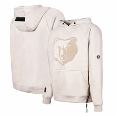 NBA - Memphis Grizzlies Protege Eco-Friendly Functional Suede Fashion Tonal Hoodie - Cream