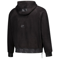NBA - Minnesota Timberwolves Protege Eco-Friendly Functional Suede Fashion Tonal Hoodie - Black