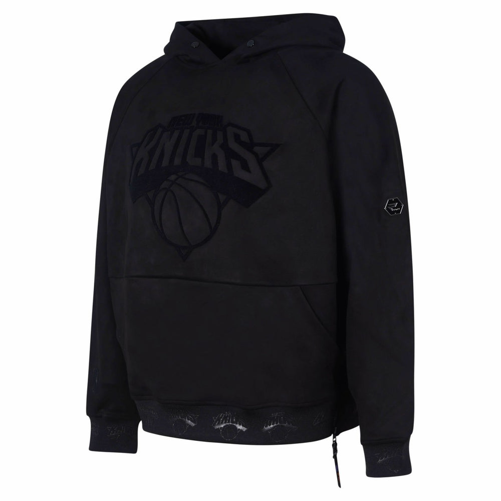 NBA - New York Knicks Protege Eco-Friendly Functional Suede Fashion Tonal Hoodie - Black