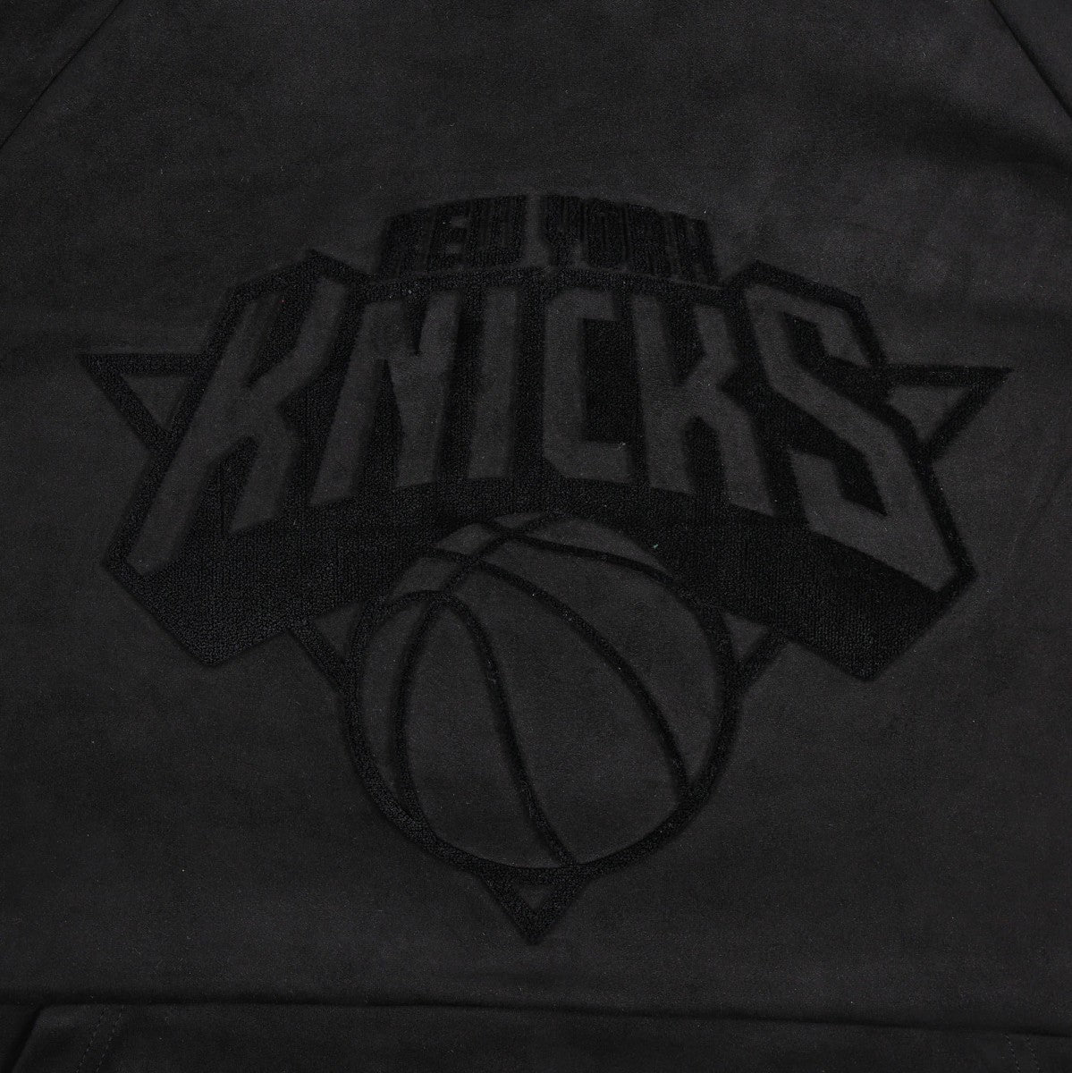 NBA - New York Knicks Protege Eco-Friendly Functional Suede Fashion Tonal Hoodie - Black