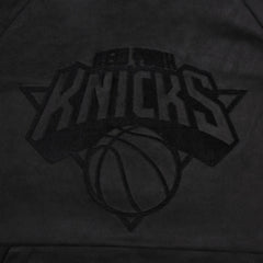 NBA - New York Knicks Protege Eco-Friendly Functional Suede Fashion Tonal Hoodie - Black