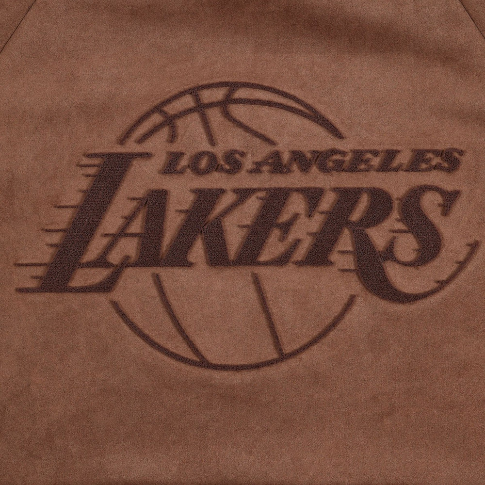 NBA - Los Angeles Lakers Protege Eco-Friendly Functional Suede Fashion Tonal Hoodie - Brown