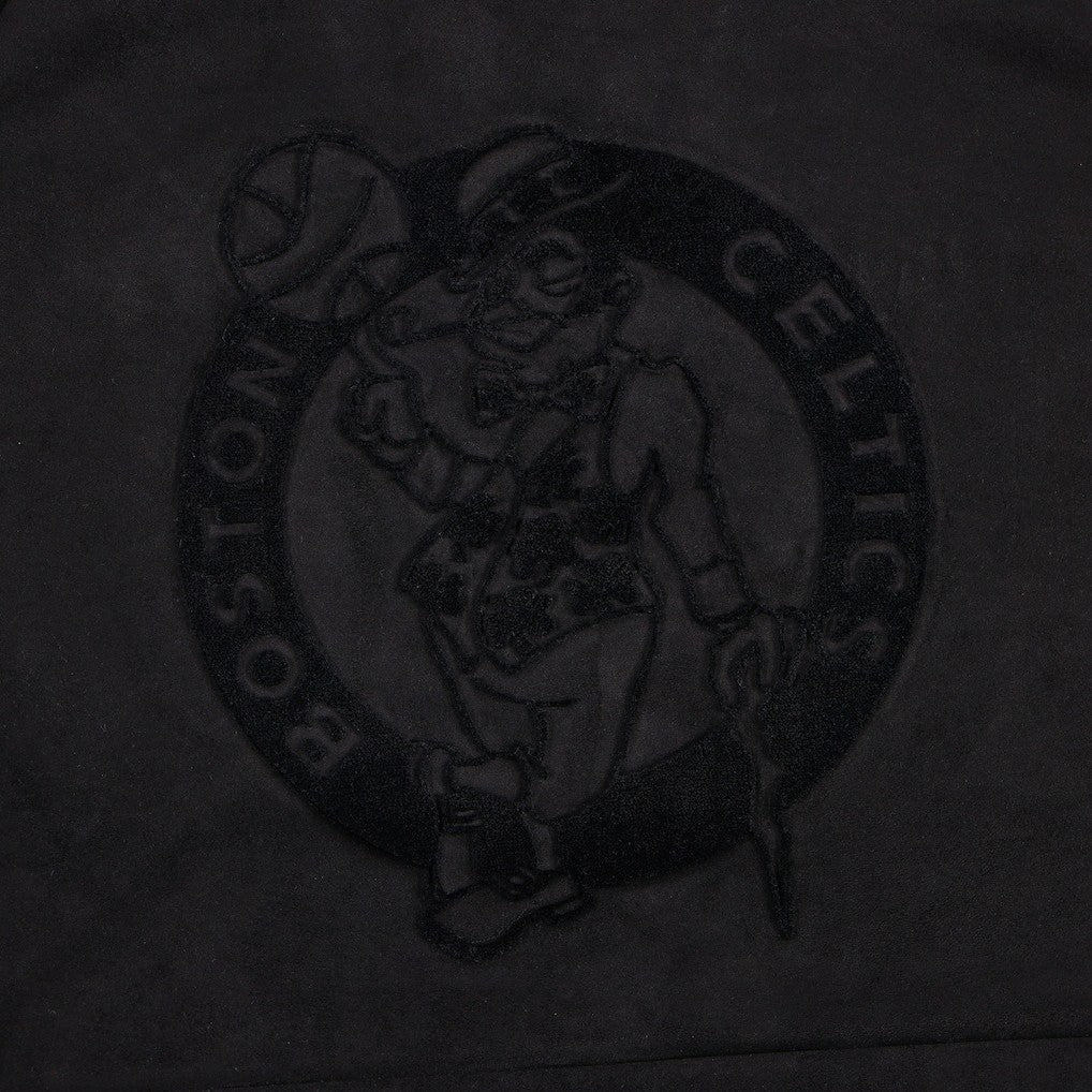 NBA - Boston Celtics Protege Eco-Friendly Functional Suede Fashion Tonal Hoodie - Black