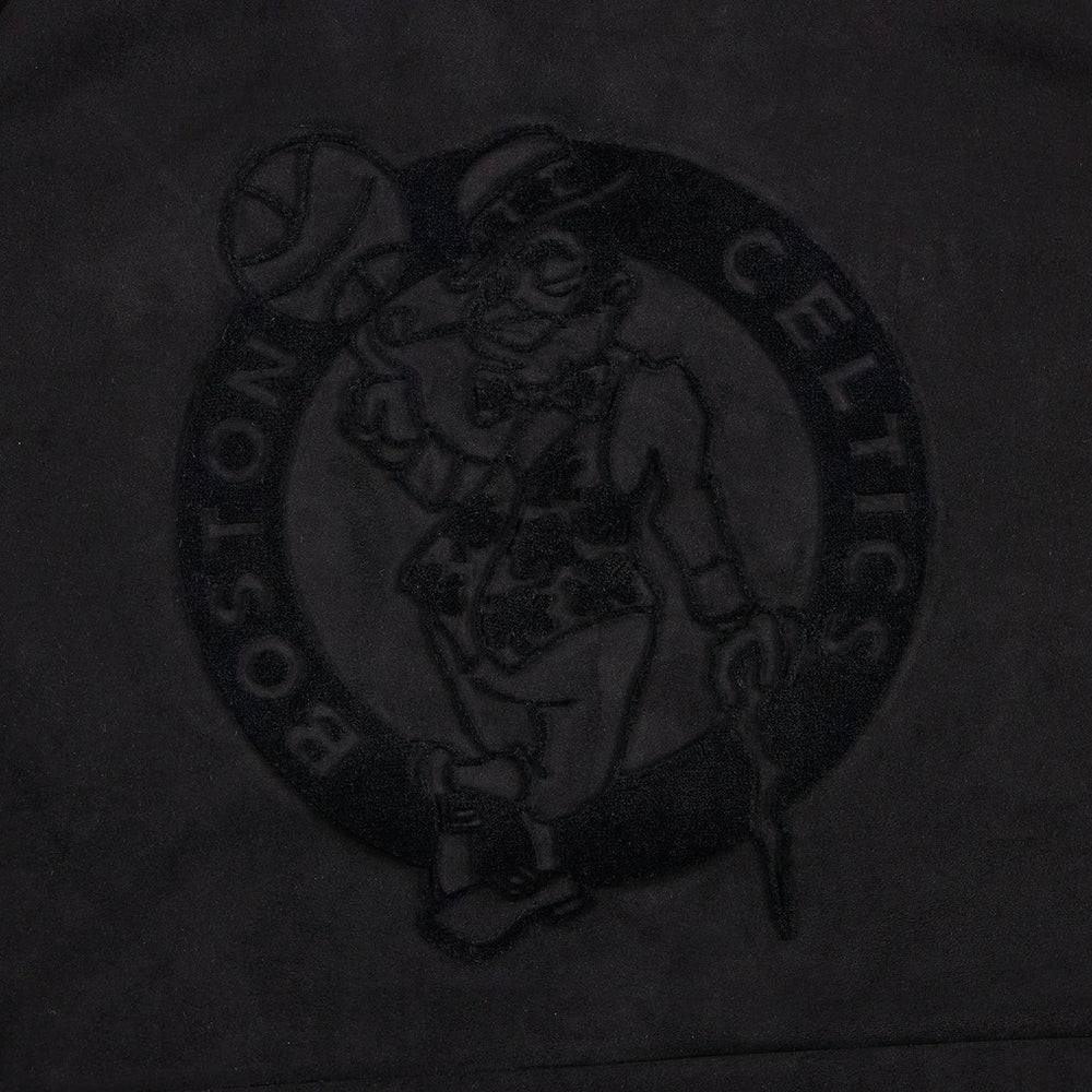 NBA - Boston Celtics Protege Eco-Friendly Functional Suede Fashion Tonal Hoodie - Black