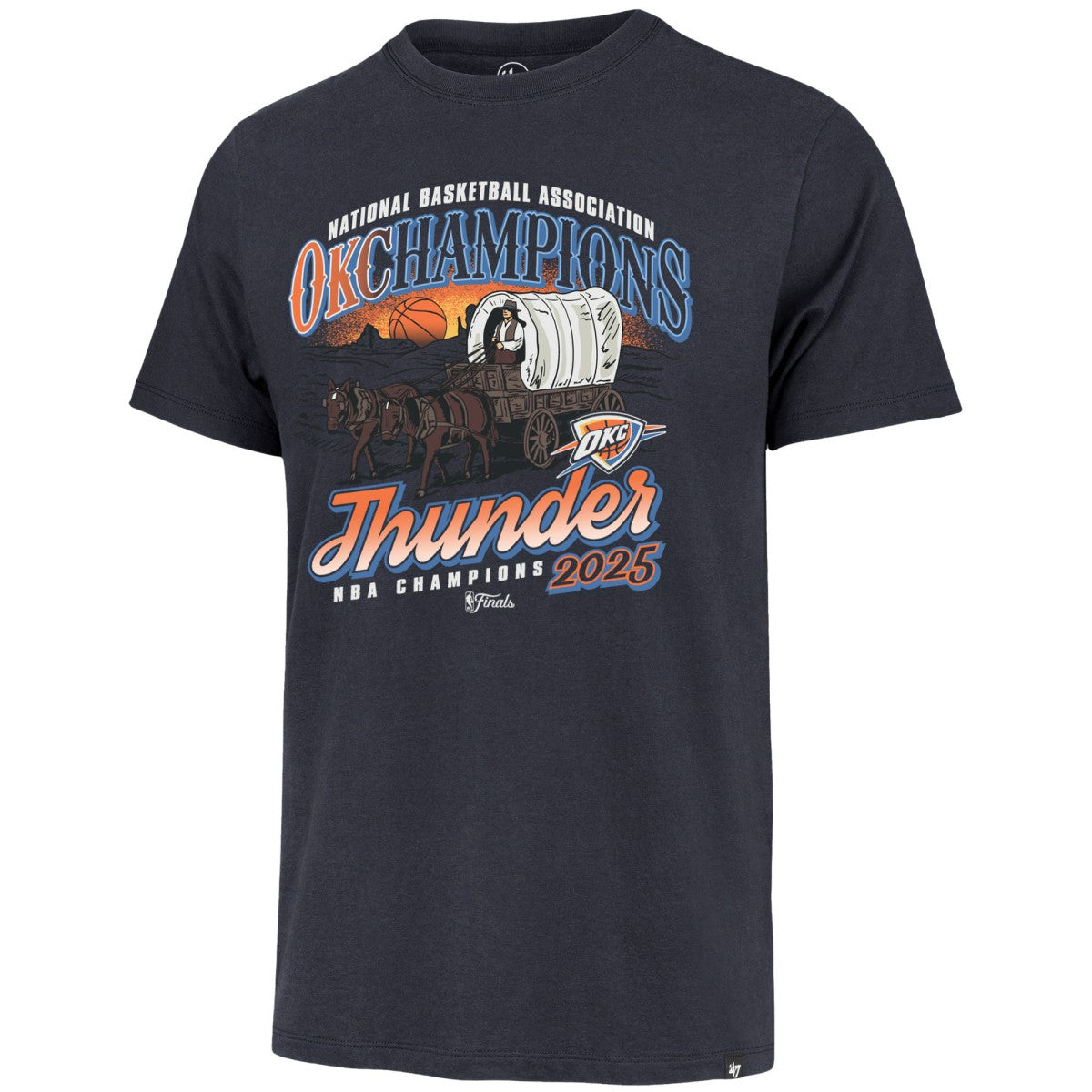 47 brand - Oklahoma City Thunder '47 2025 NBA Finals Champions Hometown Local Franklin T-Shirt - Navy