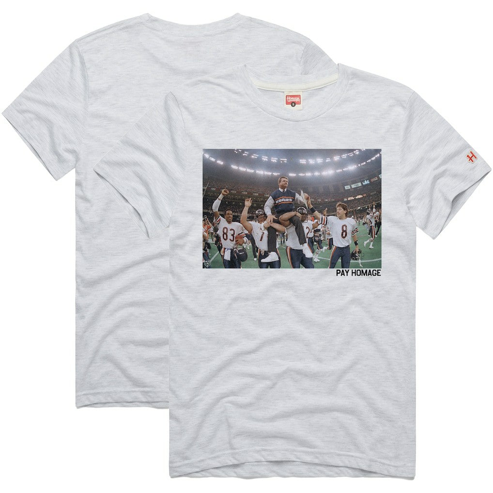 Mike Ditka Chicago Bears Homage Unisex Pay Homage Tri-Blend T-Shirt Ash - NFL