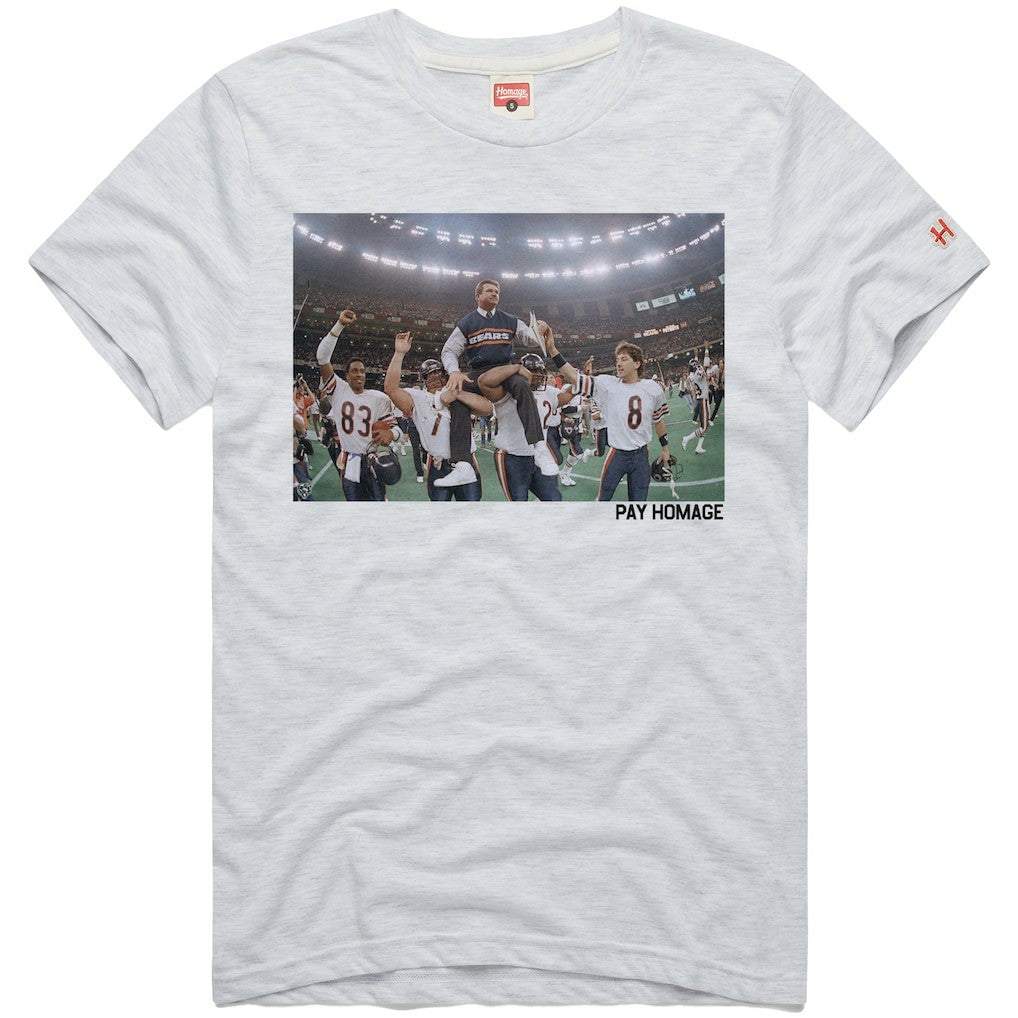 Mike Ditka Chicago Bears Homage Unisex Pay Homage Tri-Blend T-Shirt Ash - NFL