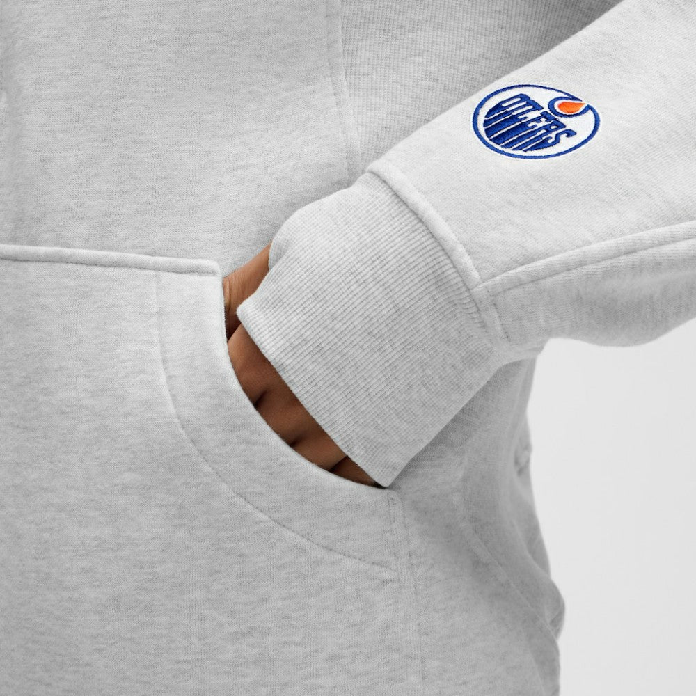 Edmonton Oilers - lululemon Women's Long Scuba Oversized Half-Zip Funnel Neck Heathered Core Ultra Light Grey