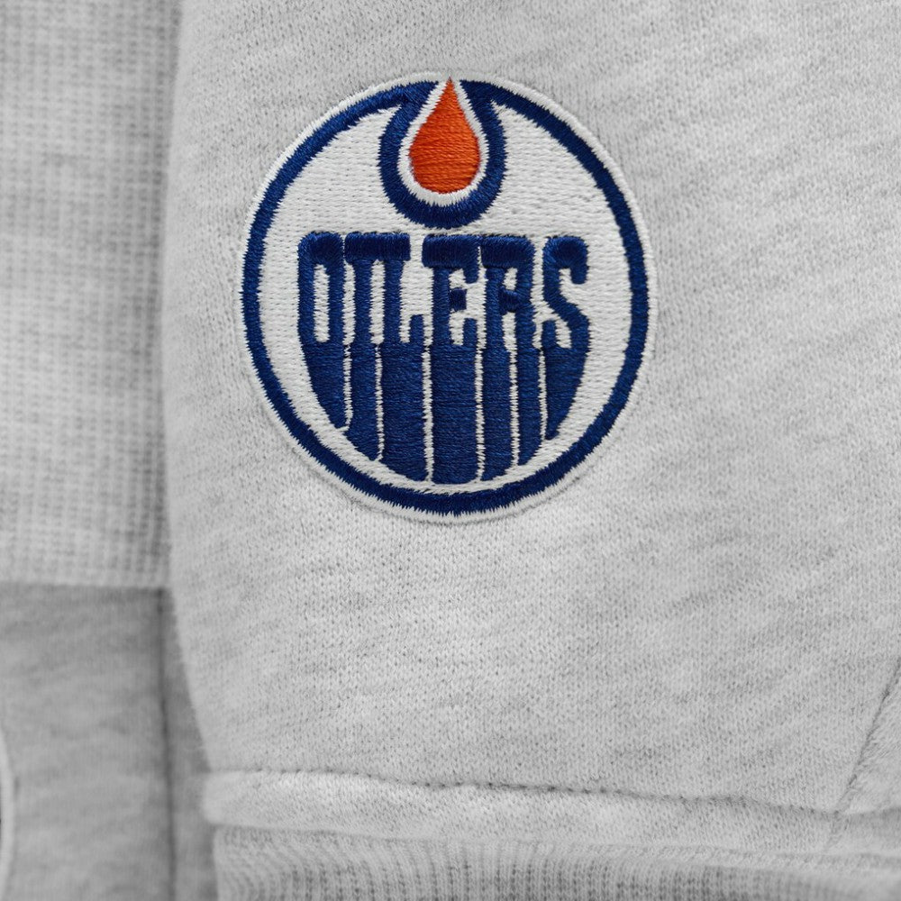 Edmonton Oilers - lululemon Women's Long Scuba Oversized Half-Zip Funnel Neck Heathered Core Ultra Light Grey