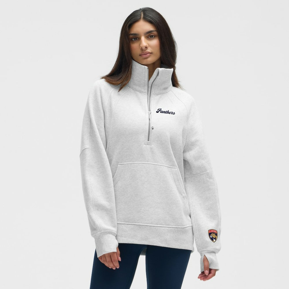 Florida Panthers - lululemon Women's Long Scuba Oversized Half-Zip Funnel Neck Heathered Core Ultra Light Grey