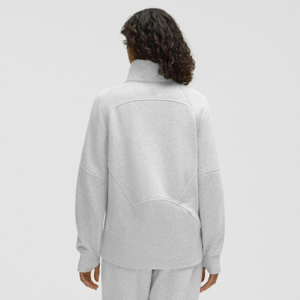 Minnesota Wild - lululemon Women's Long Scuba Oversized Half-Zip Funnel Neck Heathered Core Ultra Light Grey
