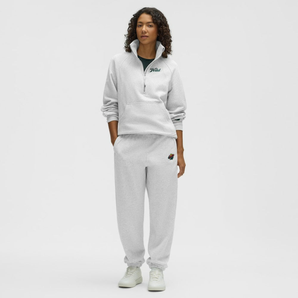 Minnesota Wild - lululemon Women's Long Scuba Oversized Half-Zip Funnel Neck Heathered Core Ultra Light Grey