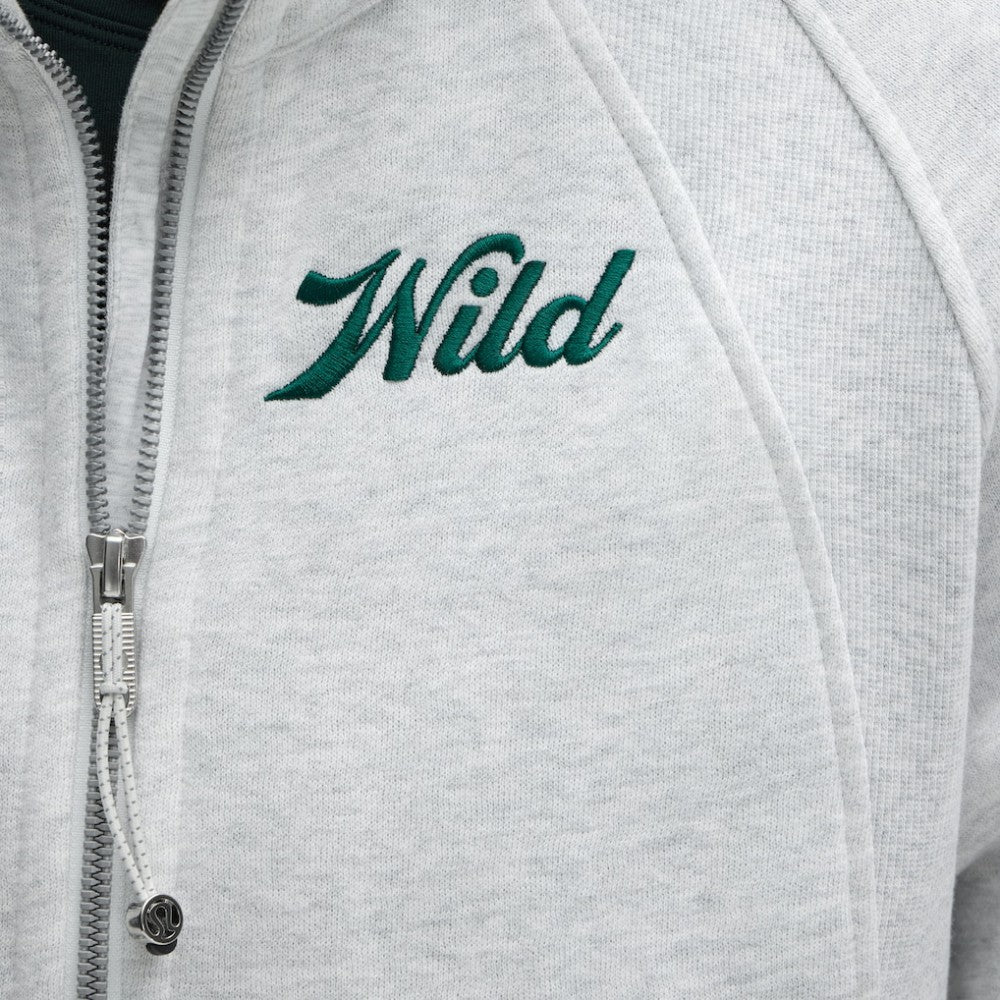 Minnesota Wild - lululemon Women's Long Scuba Oversized Half-Zip Funnel Neck Heathered Core Ultra Light Grey