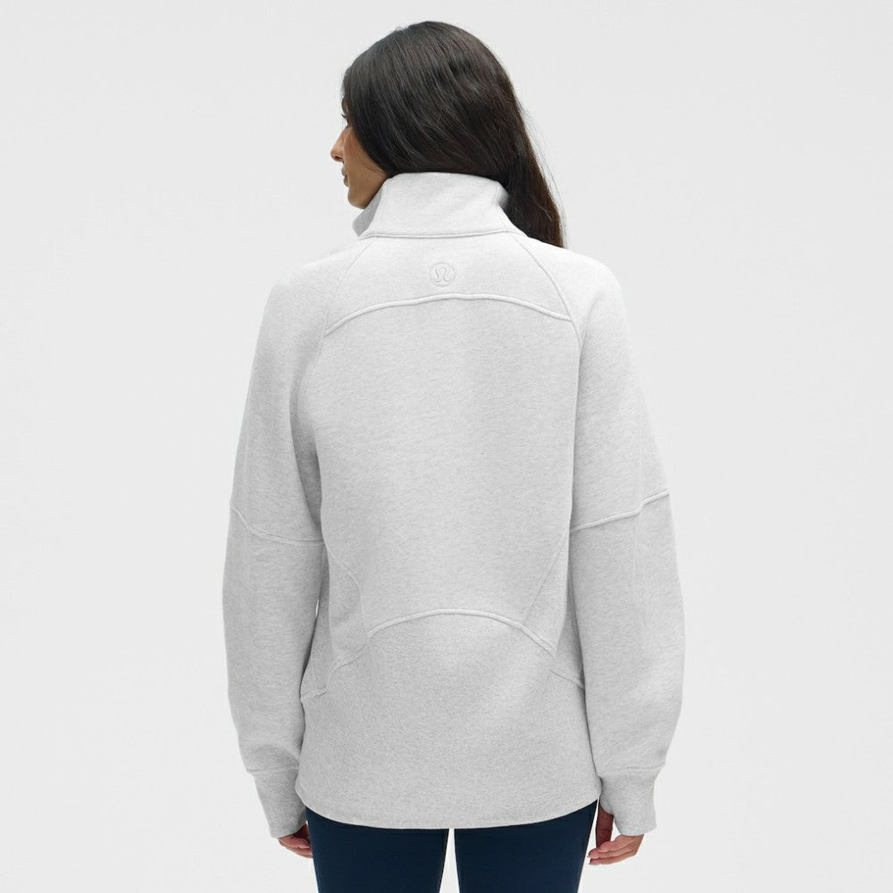 Detroit Red Wings - lululemon Women's Long Scuba Oversized Half-Zip Funnel Neck Heathered Core Ultra Light Grey