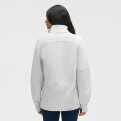 New Jersey Devils - lululemon Women's Long Scuba Oversized Half-Zip Funnel Neck Heathered Core Ultra Light Grey