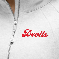 New Jersey Devils - lululemon Women's Long Scuba Oversized Half-Zip Funnel Neck Heathered Core Ultra Light Grey